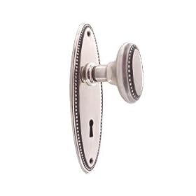 Beaded Oval Passage Doorknob Set by 