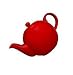 Globe 2 Cup Teapot - Red
