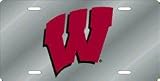 Wisconsin Badgers Silver Laser Cut License Plate - SET OF 6 - Sports Merchandise