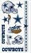 Set of 6 Sheets of Dallas Cowboys Temporary Tattoos