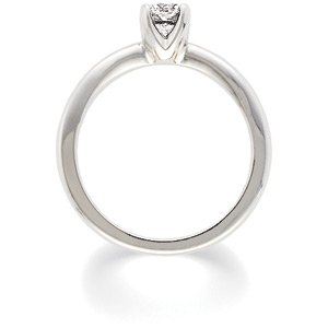 1 2 ct Diamond 4 Prong 14k White Gold Solstice Solitaire Engagement Ring Set