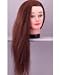 HairArt 28 Cosmetology Mannequin Head 100% Human Hair, Brown - Miss Anna