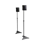 Atlantic Satellite 77305018 2 Speaker Stands (Black) & FREE MINI TOOL BOX (ml)
