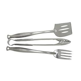 3 Piece BBQ Grill Set - nonslip Santoprene on handles by Norpro