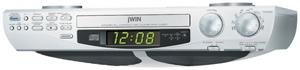 JWIN JLK733 Kitchen Under Cabinet CD Player & AM/FM Stereo Dual Alarm Clock Radio