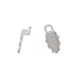 Silver Plated Glue On Small AANRAKU Earring Bails For Tile Dichroic Jewelry (10)