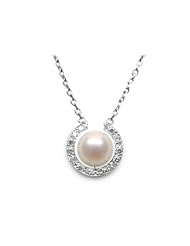Pearl and Diamond Horseshoe Pendant