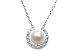 Pearl and Diamond Horseshoe Pendant