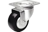 Low Profile Swivel Plate Caster 2-1/2 Polyolefin Wheel 175 Lb. Capacity