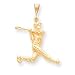 14k Baseball Player Charm