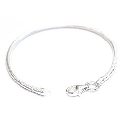 7.5InchSterlingSilverSnakeChain,MadeinItaly,HighQuality925ItalianSilver-ChainIs3mmDiameterDesigntoFitandCompatiblewith:Pandora,chamilia,biagaiEtc.......SizeIs7.5inchesLong