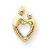 14k Heart Shaped .05ct. Diamond Mother and Child Pendant