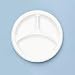 Plastic Dinnerware, Divided Plate, 9" Diameter, White, 125 per Pack (TBL19644)