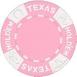 Real Clay No Metal Insert Texas Holdem Poker Chips, 25 11.5 gram Pink Chips
