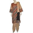 Indian Fashion - Salwar Kameez Printed Embroidered Cotton Multicolored Size L (slk346a) ~ ShalinCraft
