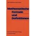 Mathematische Formeln und Definitionen. Neubearbeitung