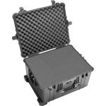 New Pelican Large Transport Case Black Retractable Extension Handle 4 Strong Polyurethane Wheels
