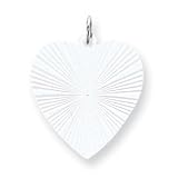 Sterling Silver Engraveable Heart Disc Charm