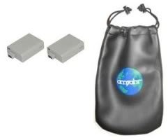 Amsahr - Valuepack (2 Count): Digital Replacement Battery For Specific Digital Camera And Camcorder Models / Compatible With Canon Lp-E5, Eos 1000D, Eos 450D, Eos 500D, Eos Kiss F, Eos Kiss X2, Eos Kiss X3, Eos Rebel T1I, Eos Rebel Xsi - Includes Leatherette Camera / Lens Accessories Pouch