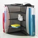 Safco 3261BL Mesh Corner Organizer, Black, 15w x11d x13h