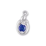 Mother and Child Genuine Sapphire Charm