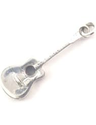 925 Sterling Silver Music Jewelry Accoustic Guitar Charm
