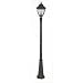 Pagoda Single Solar Post Lantern in Black