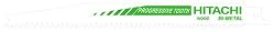 Hitachi 725360 8-Inch, HCS, Wood Cutting Reciprocating Saw Blades - 5 Pack