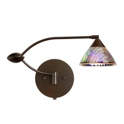 Besa Lighting 1WU-574393-BR Domi Swing Arm Wall Sconce
