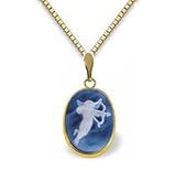 Genuine Agate Cameo Angel Pendant - B0000T2LXK