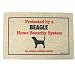 Beagle Home Security System Doormat (Taupe background/ red and black lettering, 18' x 27')