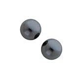 5mm Dark Grey Faux Pearl Blomdahl Titanium Earrings