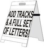 NEOPlex 19" x 24" Plywood Sidewalk Sandwich Board A-frame Sign w/Letter Tracks and Full Letter Kit