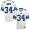 Detroit Lions NFL Kevin Jones #34 Adult Extra Large White Replica Jersey by Reebok