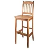 Holsag Bulldog Stool Upholstered Bulldog Wood Bar Stool with Back