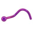 Grade 23 Titanium Purple Ball Nose Ring