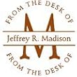 Round Monogram "From the Desk Of" Stamp