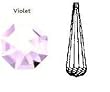 Swarovski Strass Violet Flow With Lazer Logo Etched 63mm # 8950-3021-63 Set of 10pc
