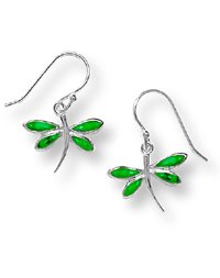 Boma Green Turquoise Dragonfly Earrings