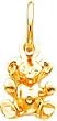10K Yellow Gold 3D Teddy Bear Charm