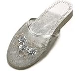 Mesh Chinese Slippers for weddings And Casual Wear (Silver)