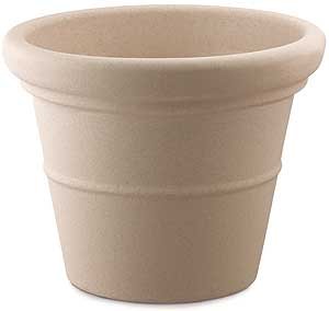 Akro 20" Sandstone Terrazzo Round Planter With Heavy Rim