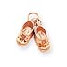 14k Rose Gold Baby Shoes Charm - JewelryWeb