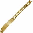 14kt Yellow Gold Curb Link ID Men's Bracelet