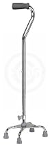 Aluminum Quad Walking Cane, small base