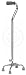 Aluminum Quad Walking Cane, small base