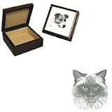 Wooden Ragdoll Jewelry Box, Porcelain by Rosalinde (5' x 5' 2.5')