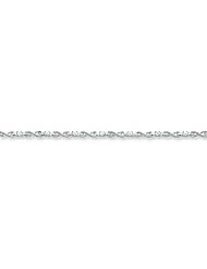 14K White Gold Holds 11 2.3mm Stones .45ct Hugs & Kisses Tennis Bracelet Mo