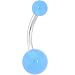 Jewelry : Light Blue GLOW in the DARK Belly Button Ring