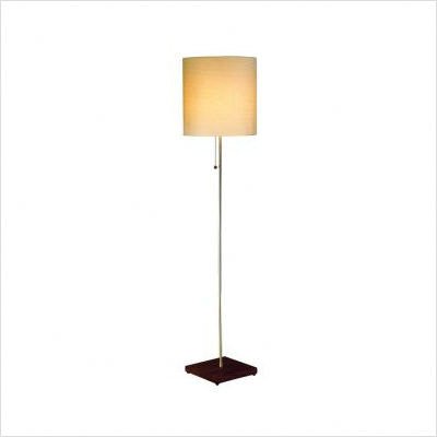 Adesso 8008-15 Weave Floor Lamp, Walnut Finish Base